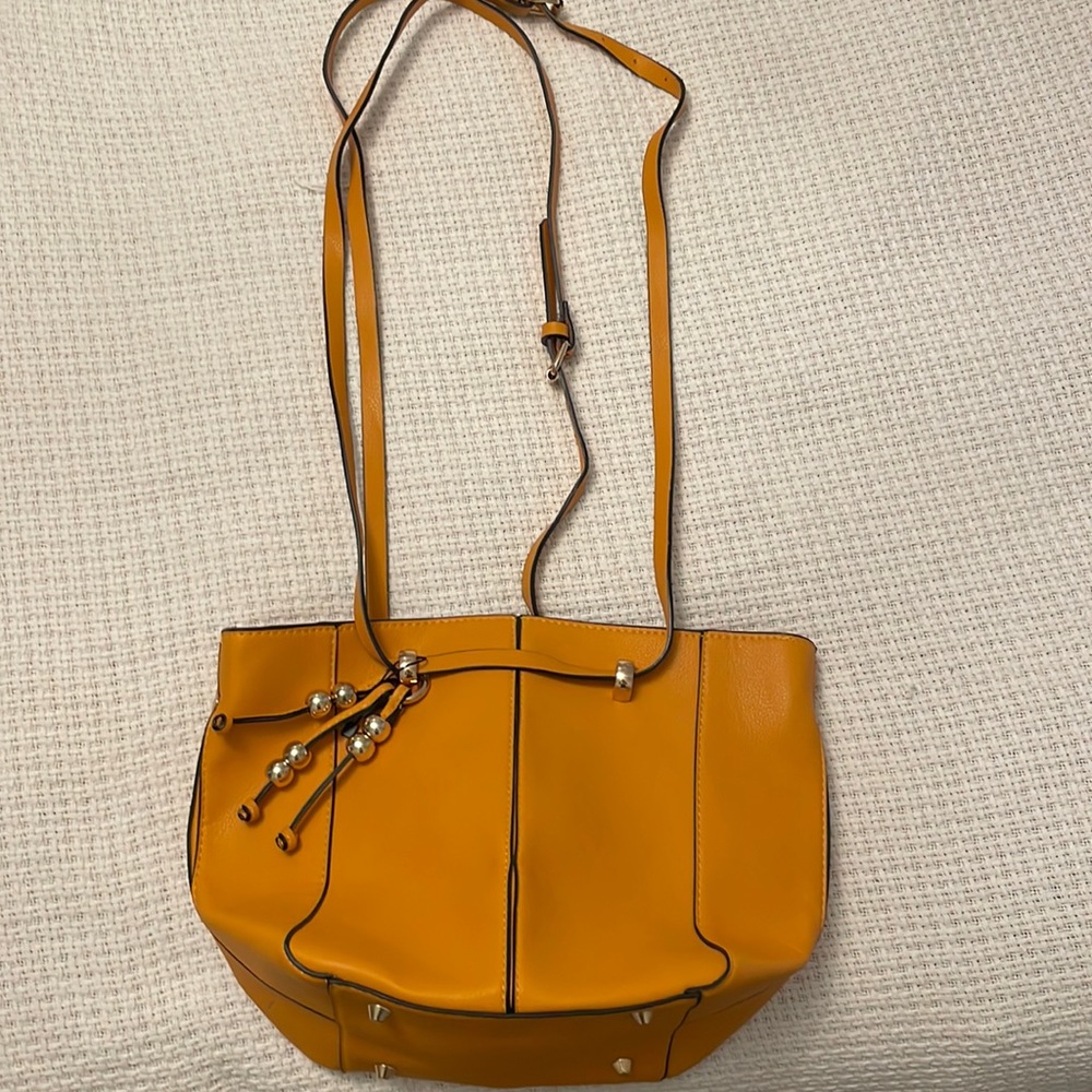 Zara mustard leather bag